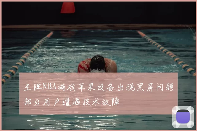 王牌NBA游戏苹果设备出现黑屏问题部分用户遭遇技术故障